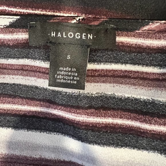 NWOT HALOGEN Woven Camisole in Black- Grey Stripe (S) - Picture 7 of 10